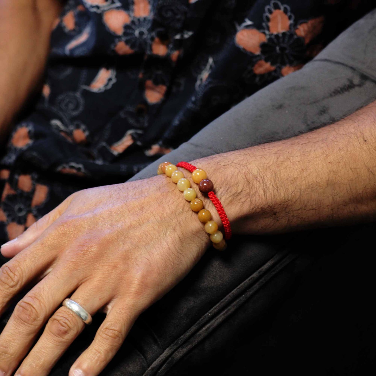 Pulseiras de Duplo Poder de Pedras Preciosas - Aventurina Amarela